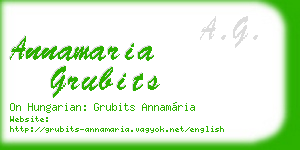 annamaria grubits business card